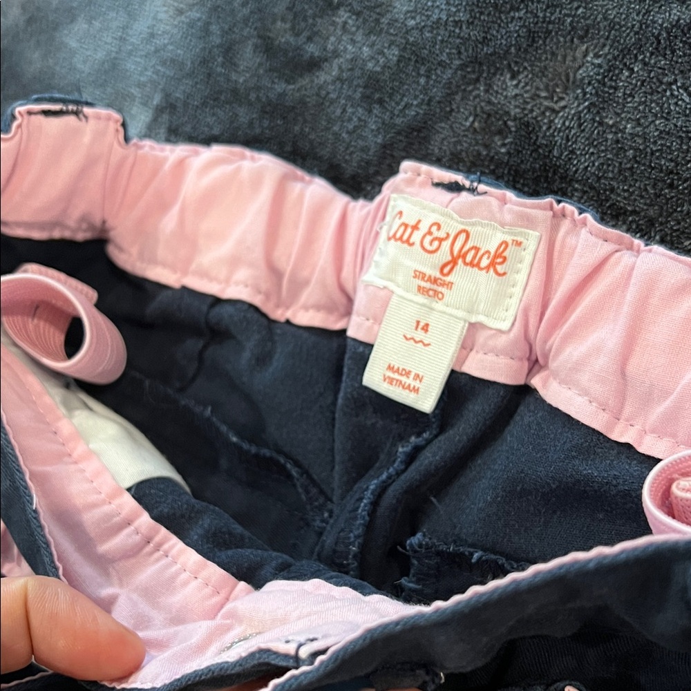 Cat & Jack Navy Blue Girls School Uniform Pants & Nautica Navy Shorts Set of 5 - Picture 5 of 9